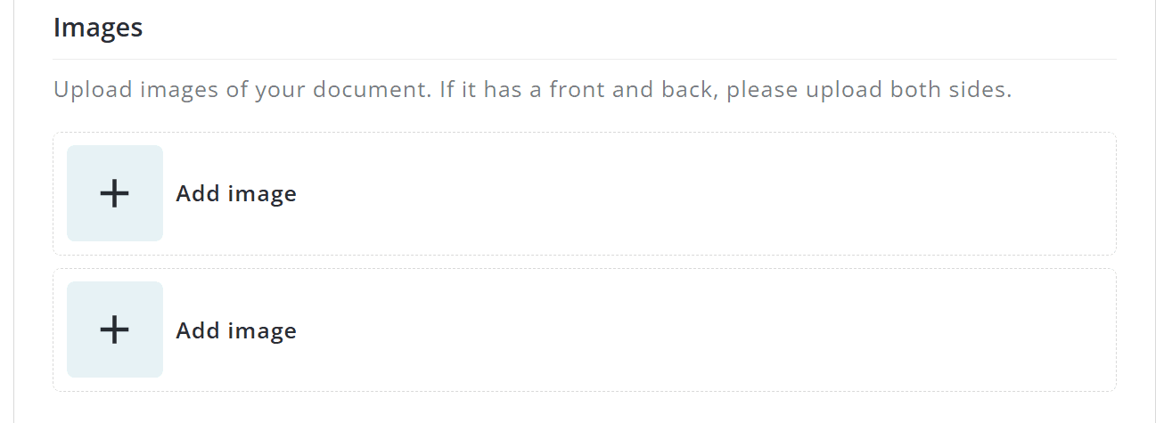 Upload document images